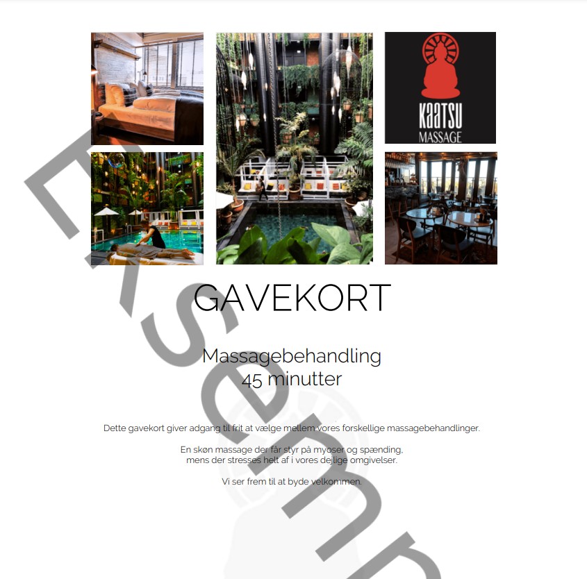 massage gavekort